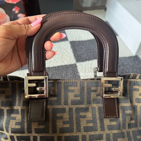 FENDI ZUCCA TOTE BAG VINTAGE - Picture 3 of 11
